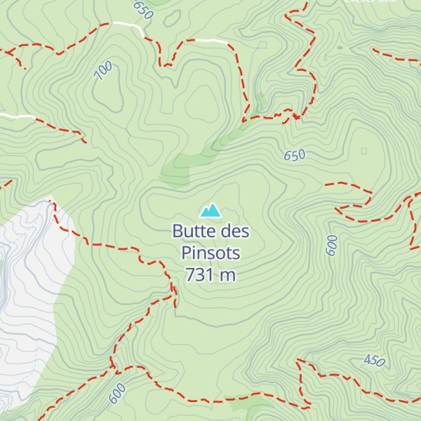 Map of Butte des Pinsots