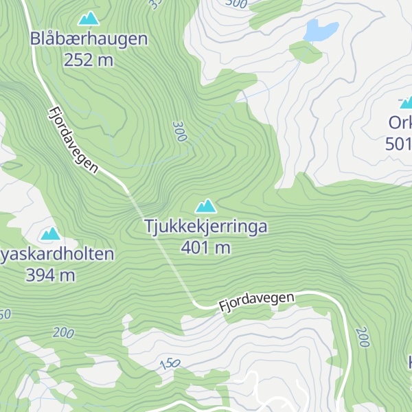 Map of Tjukkekjerringa