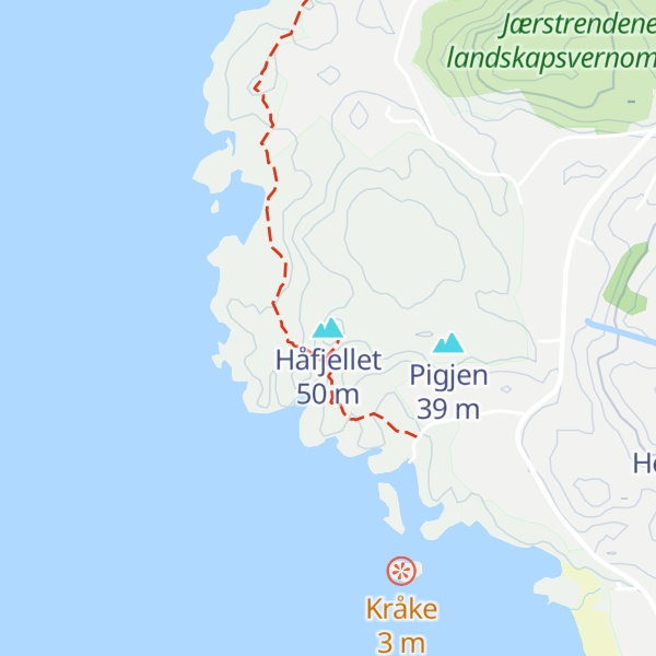 Map of Håfjellet