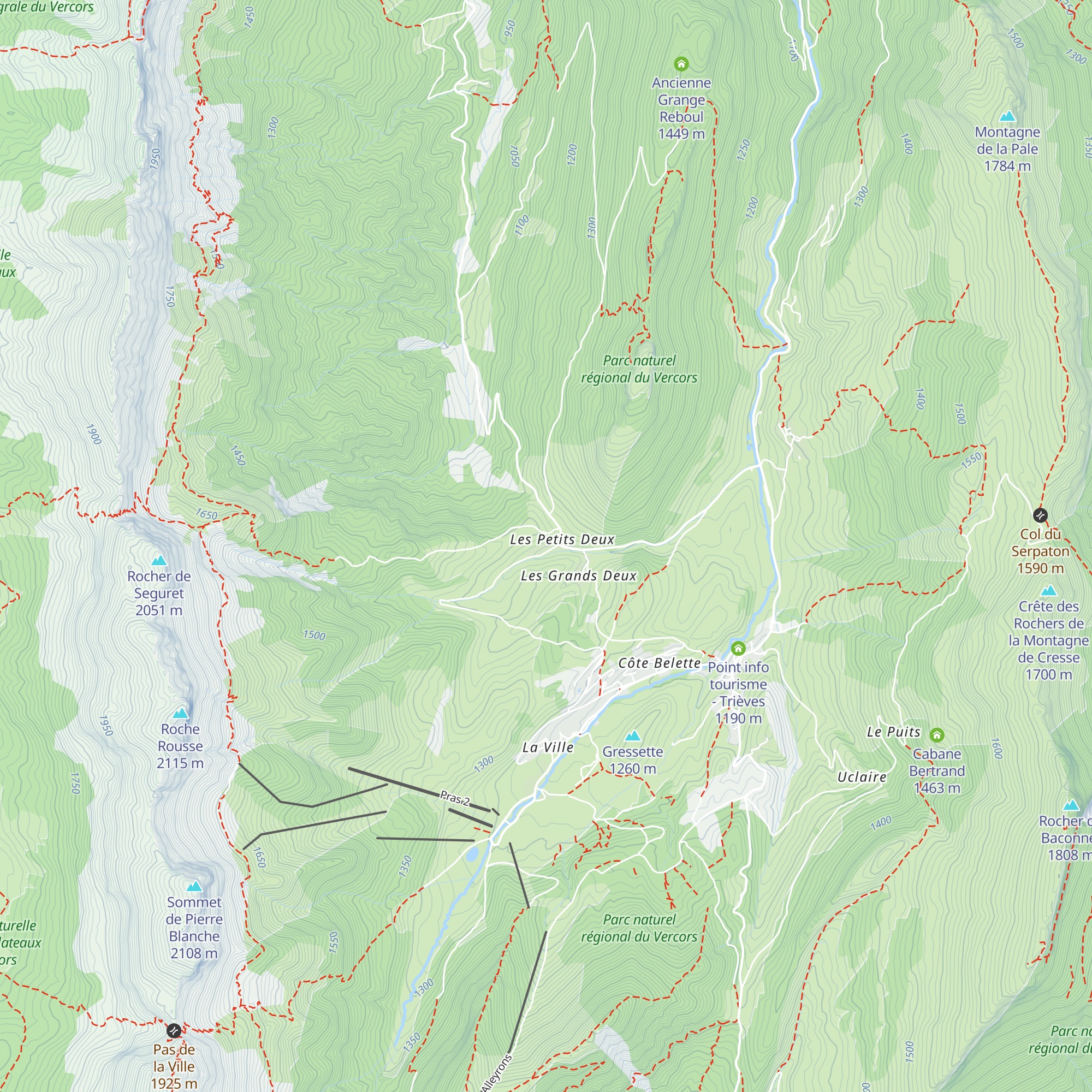 Gîtes Arche du Trièves map
