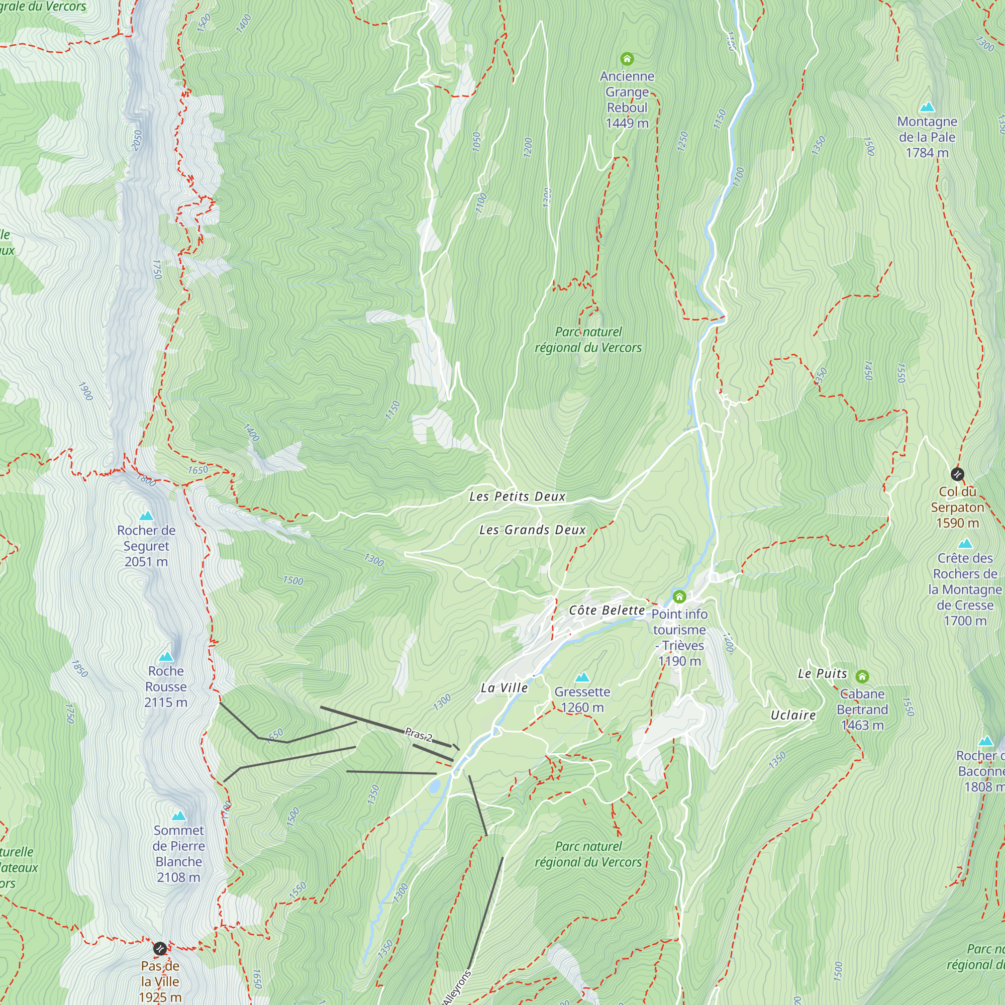 Gîtes Arche du Trièves map