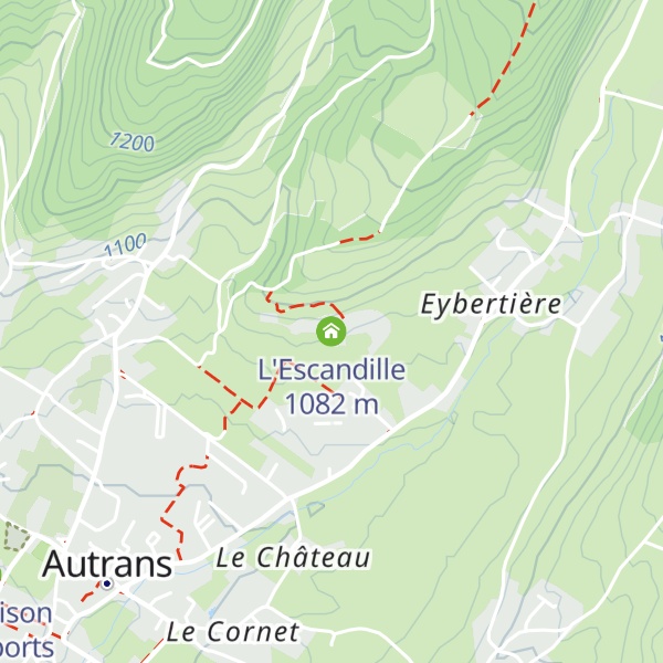 Map of L'Escandille