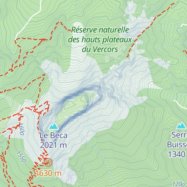 Map of Mont Aiguille