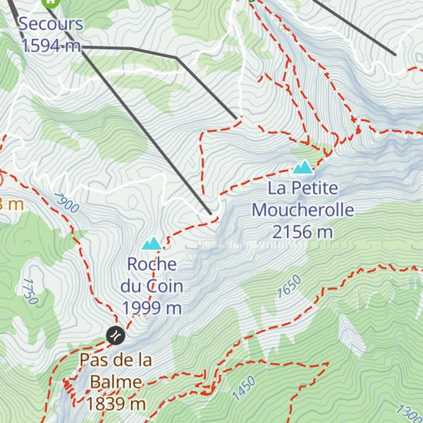 Map of Refuge du Grand Couloir