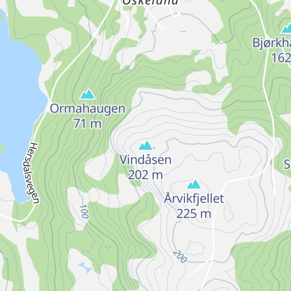 Map of Vindåsen