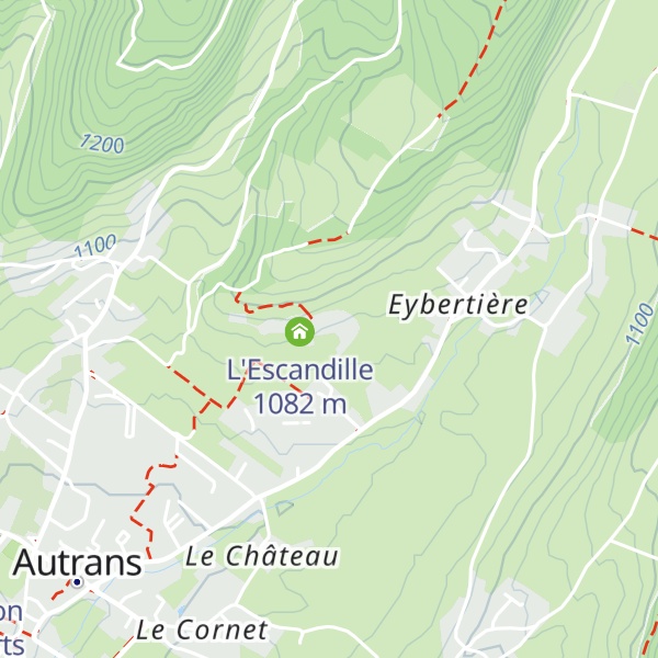 Map of L'Escandille