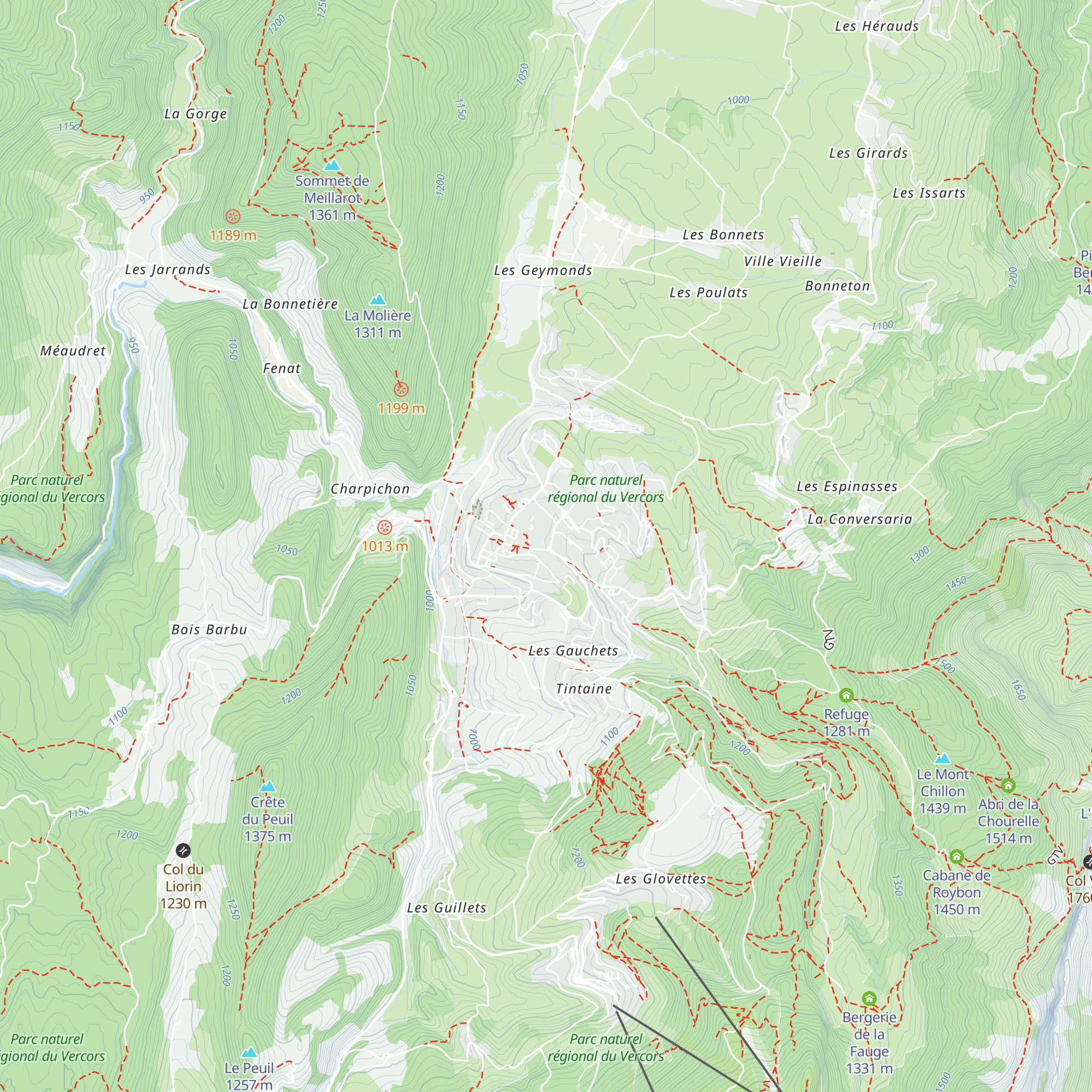 Communauté de Communes du Massif du Vercors map