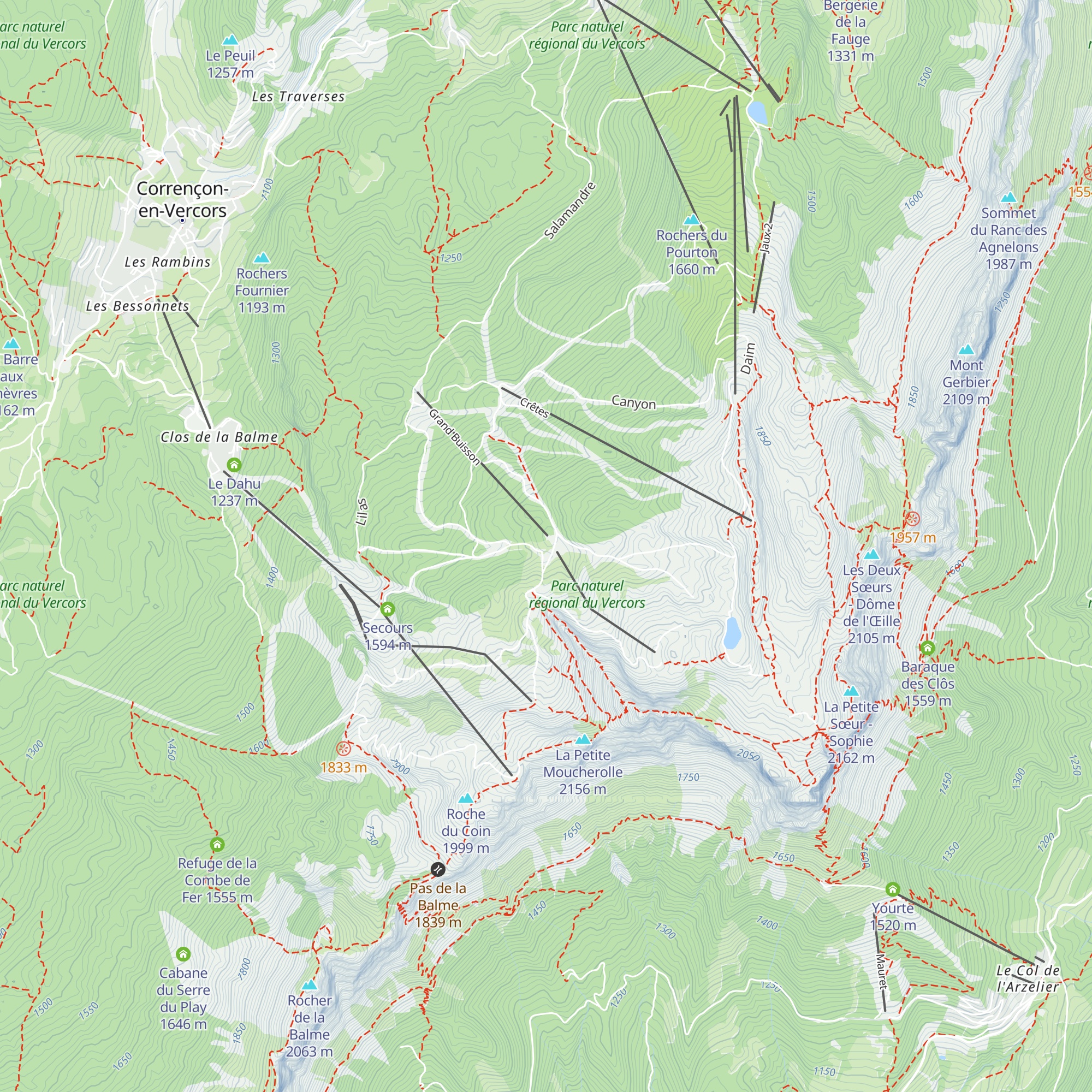 Abri de l'Ourson map
