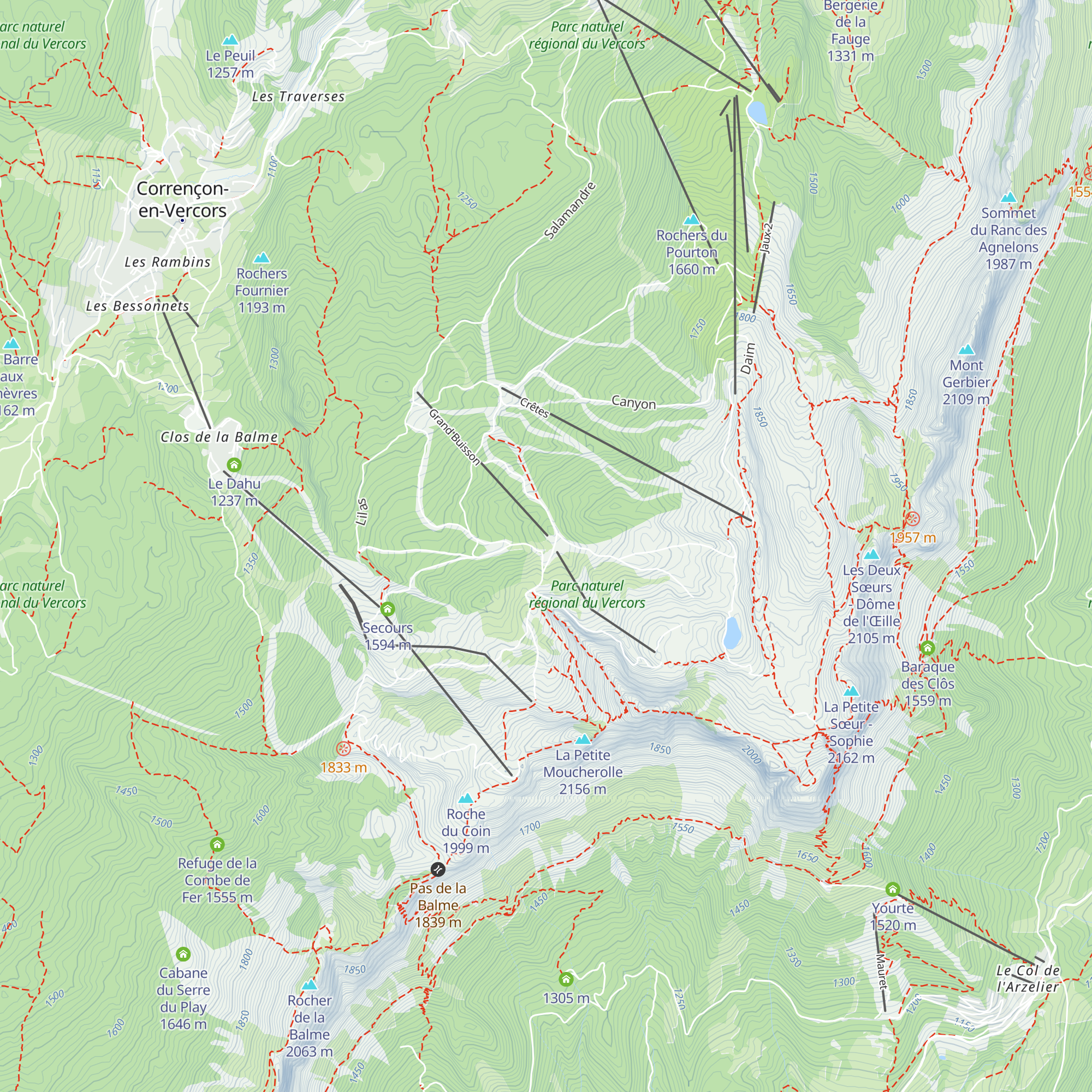 Abri de l'Ourson map