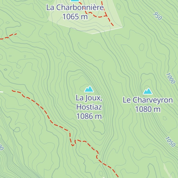 Map of La Joux, Hostiaz