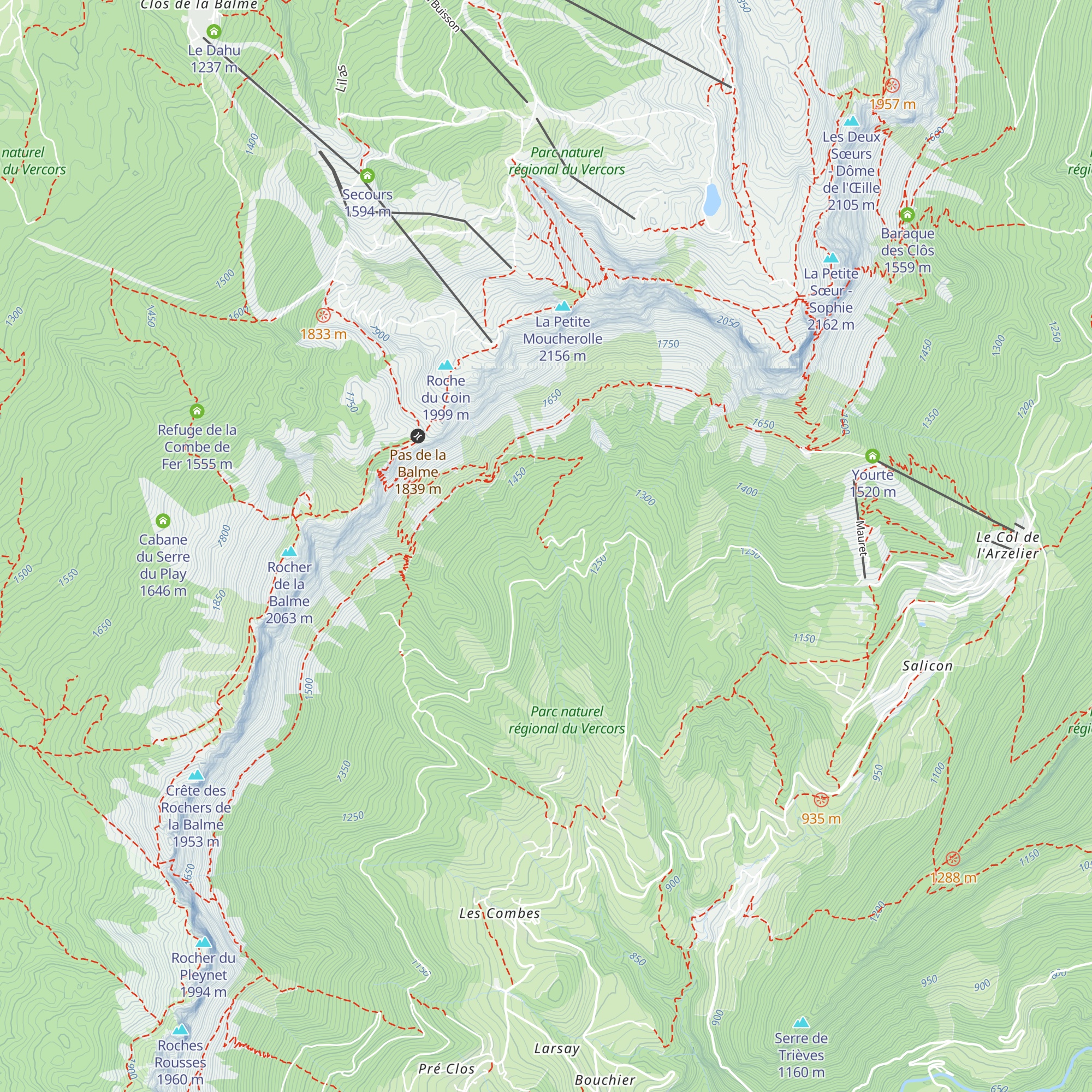 Cabane forestière de Font Bessou map