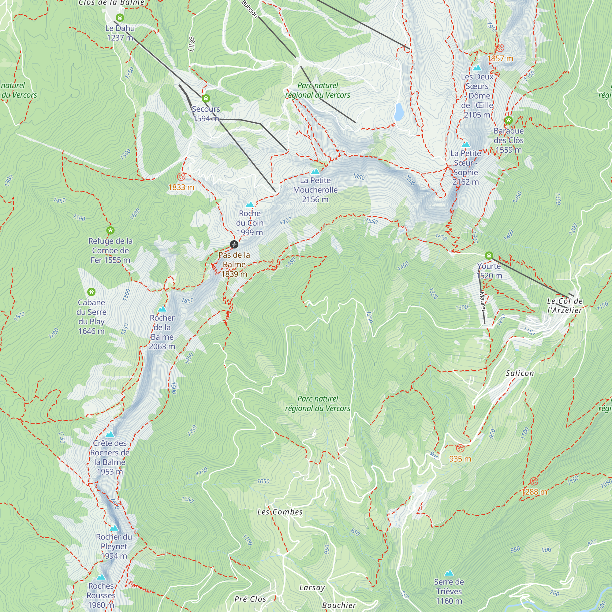 Cabane forestière de Font Bessou map