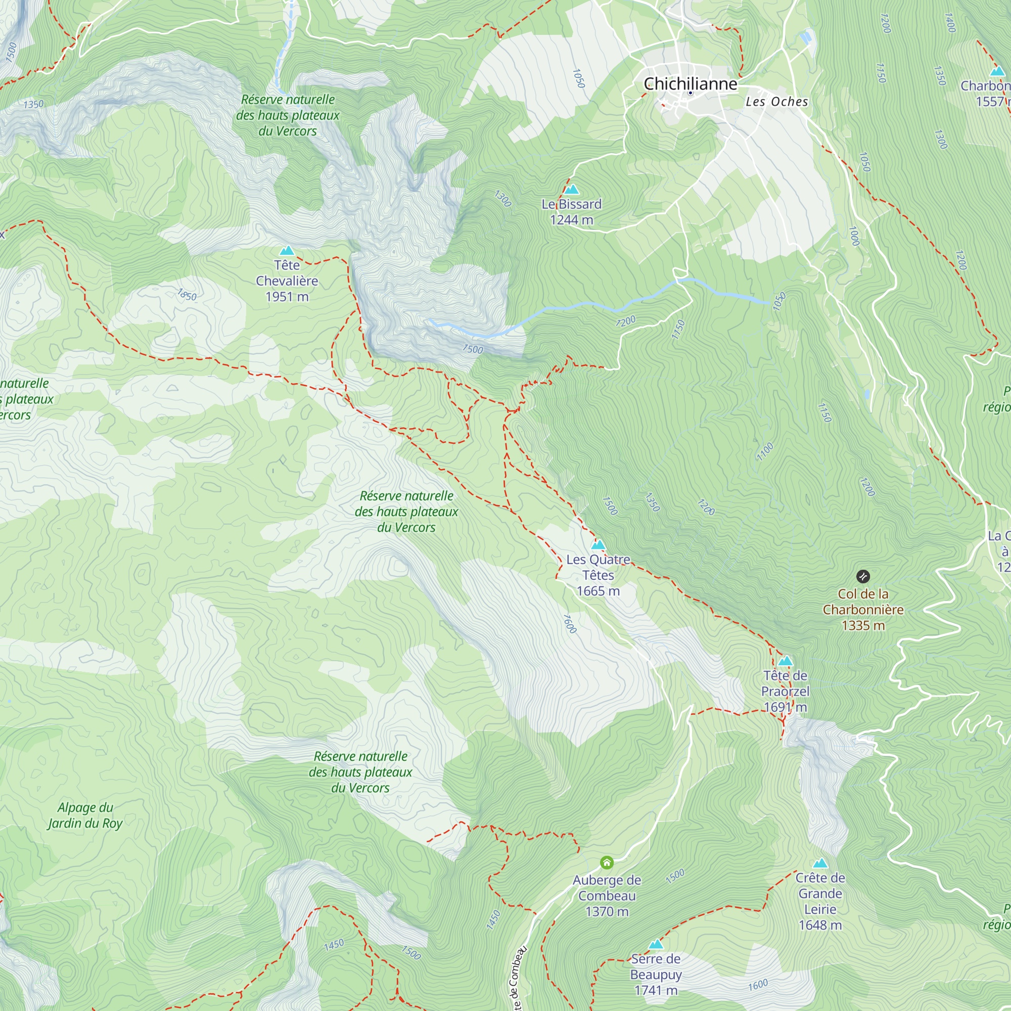 Cabane de l'Essaure map