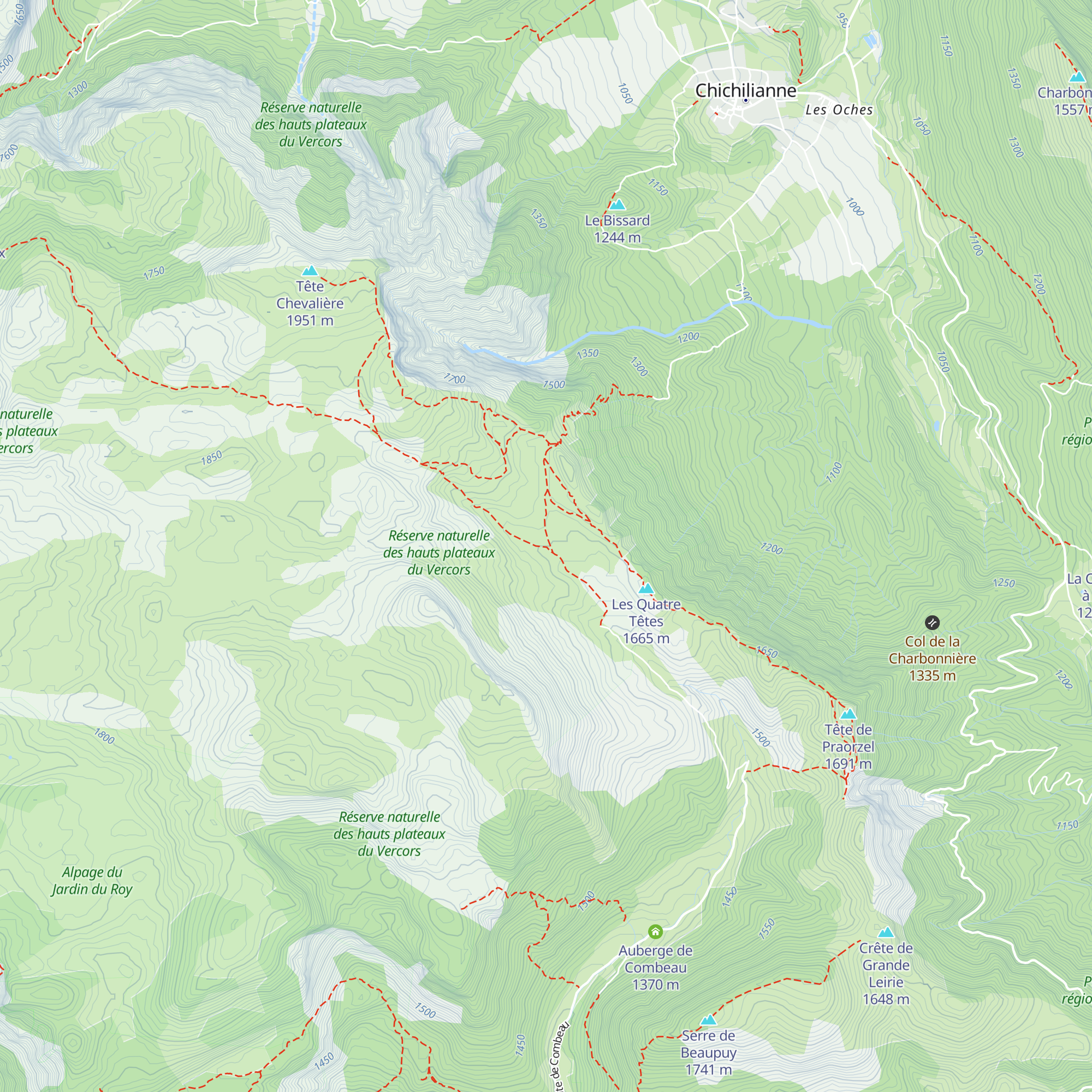Cabane de l'Essaure map