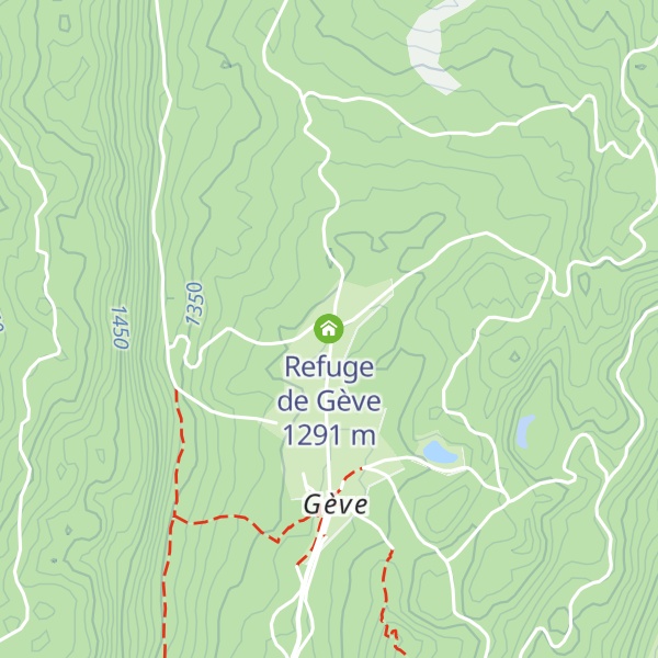 Map of Refuge de Gève
