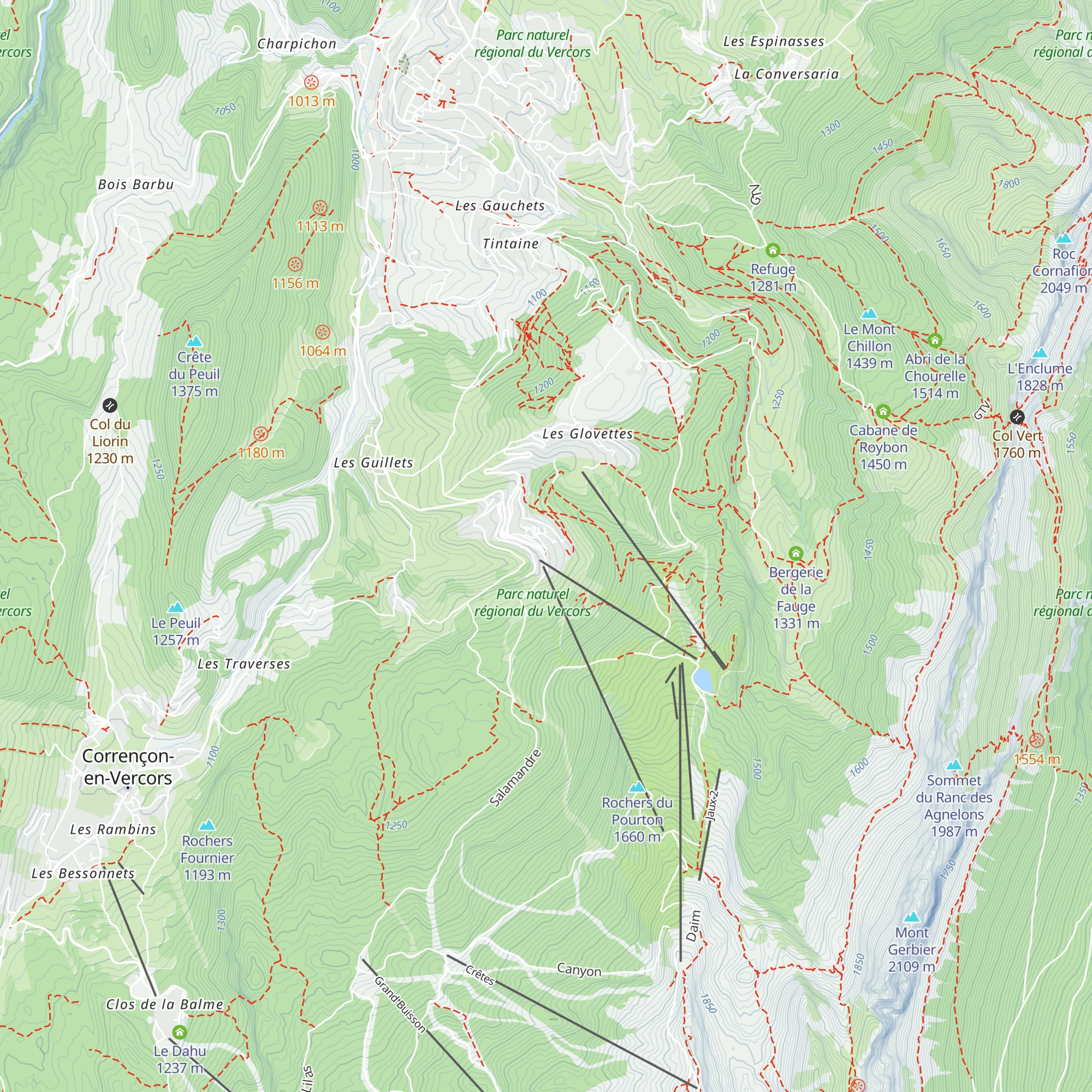 Le Slalom map