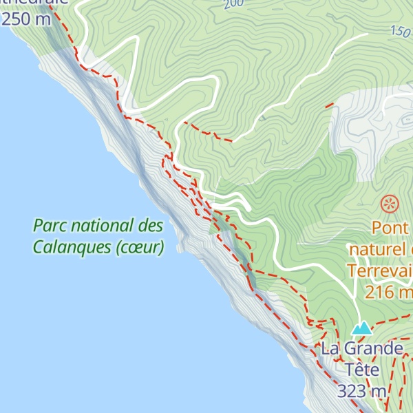 Map of Rappels accès secteur belvédère