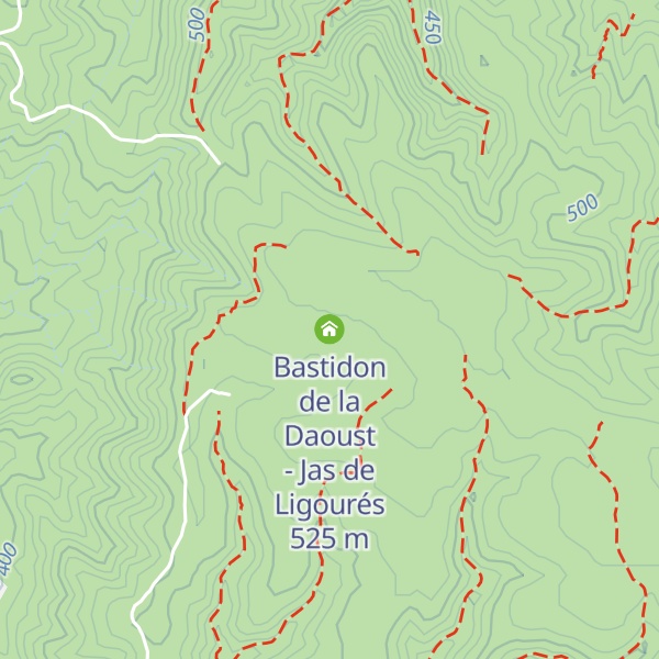 Map of Bastidon de la Daoust - Jas de Ligourés
