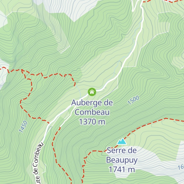 Map of Auberge de Combeau