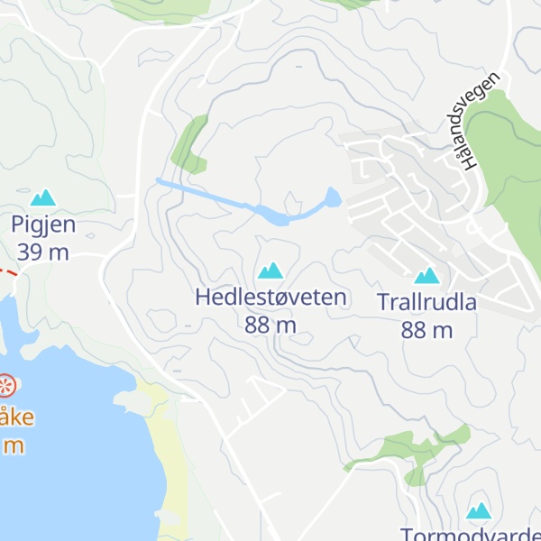 Map of Hedlestøveten