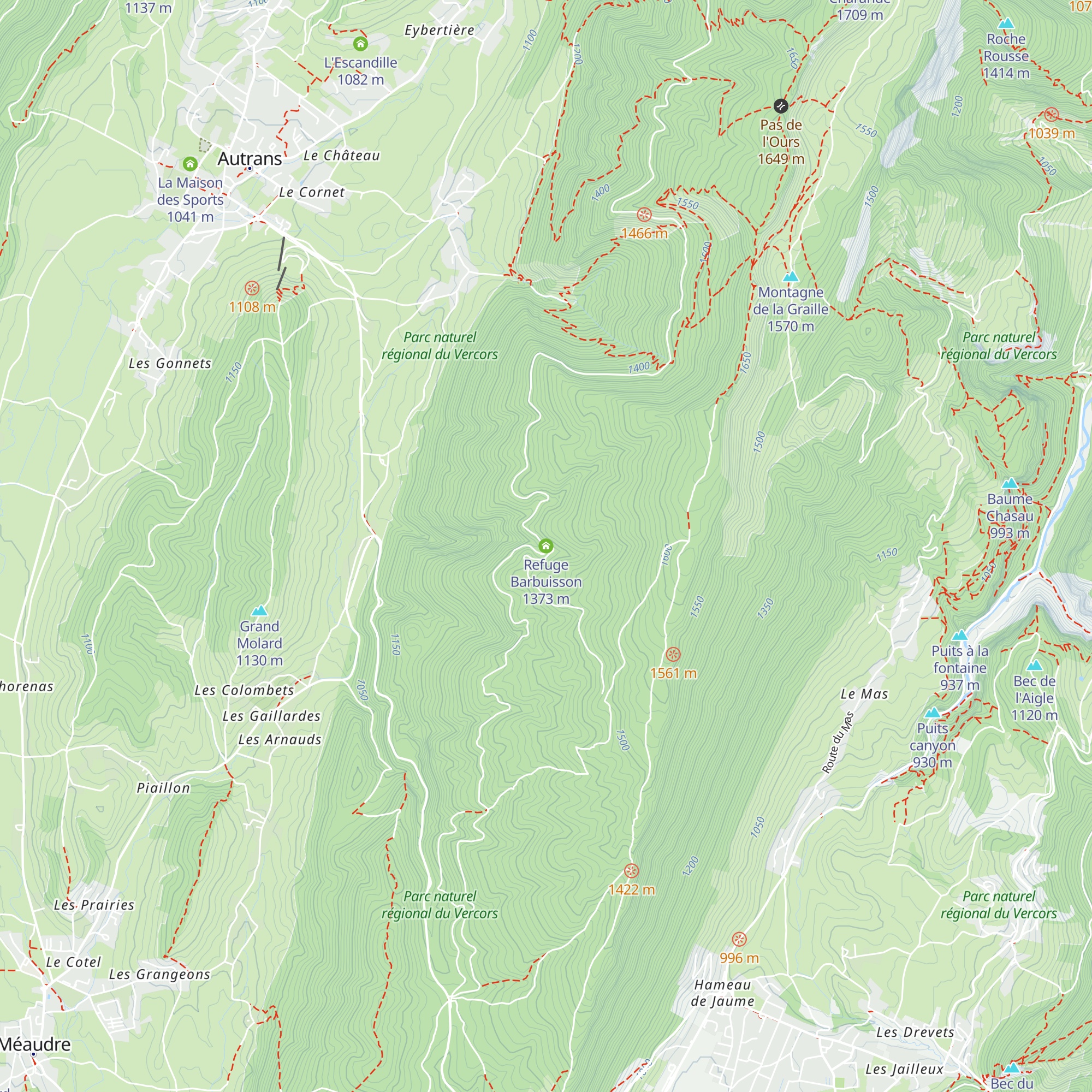 Refuge Barbuisson map