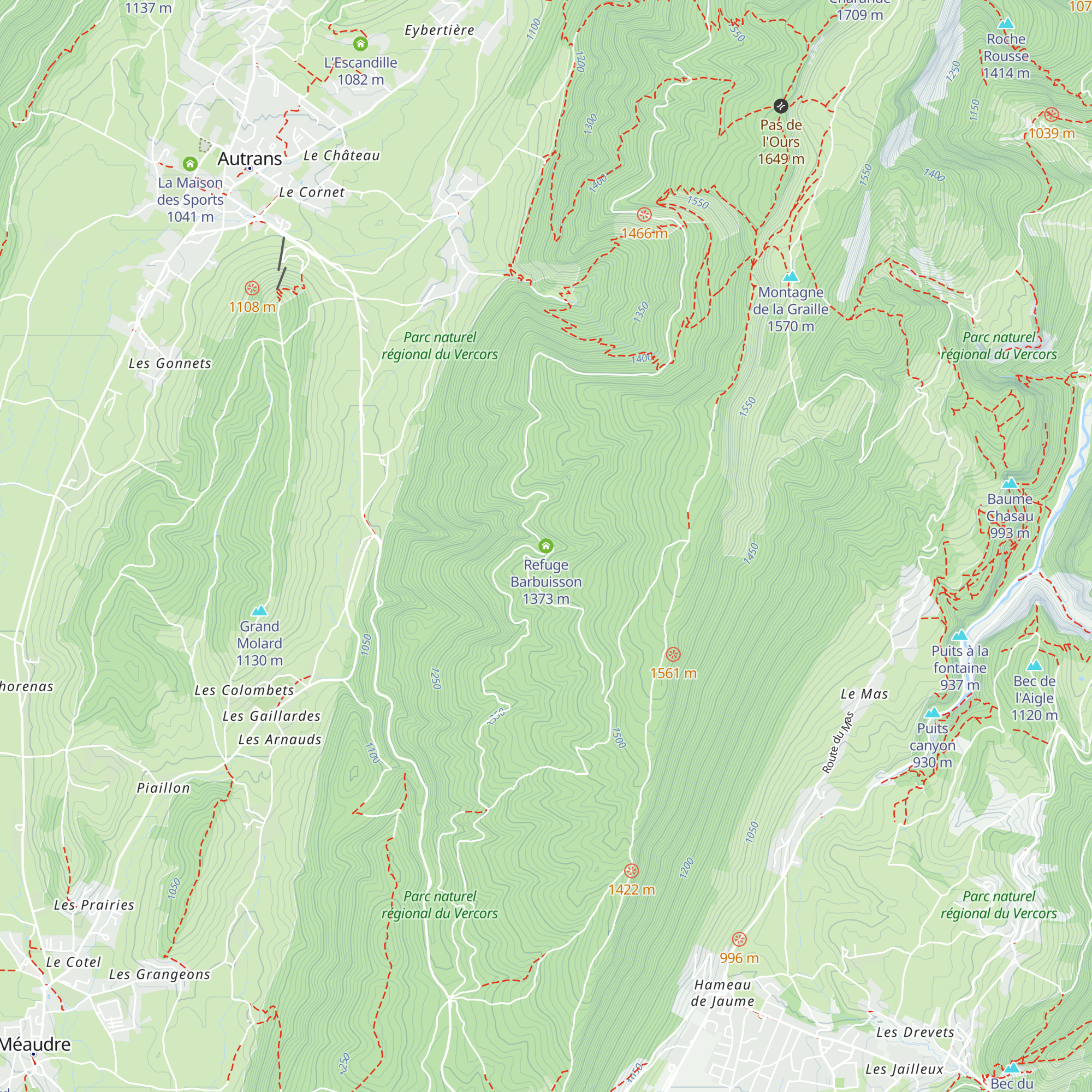 Refuge Barbuisson map