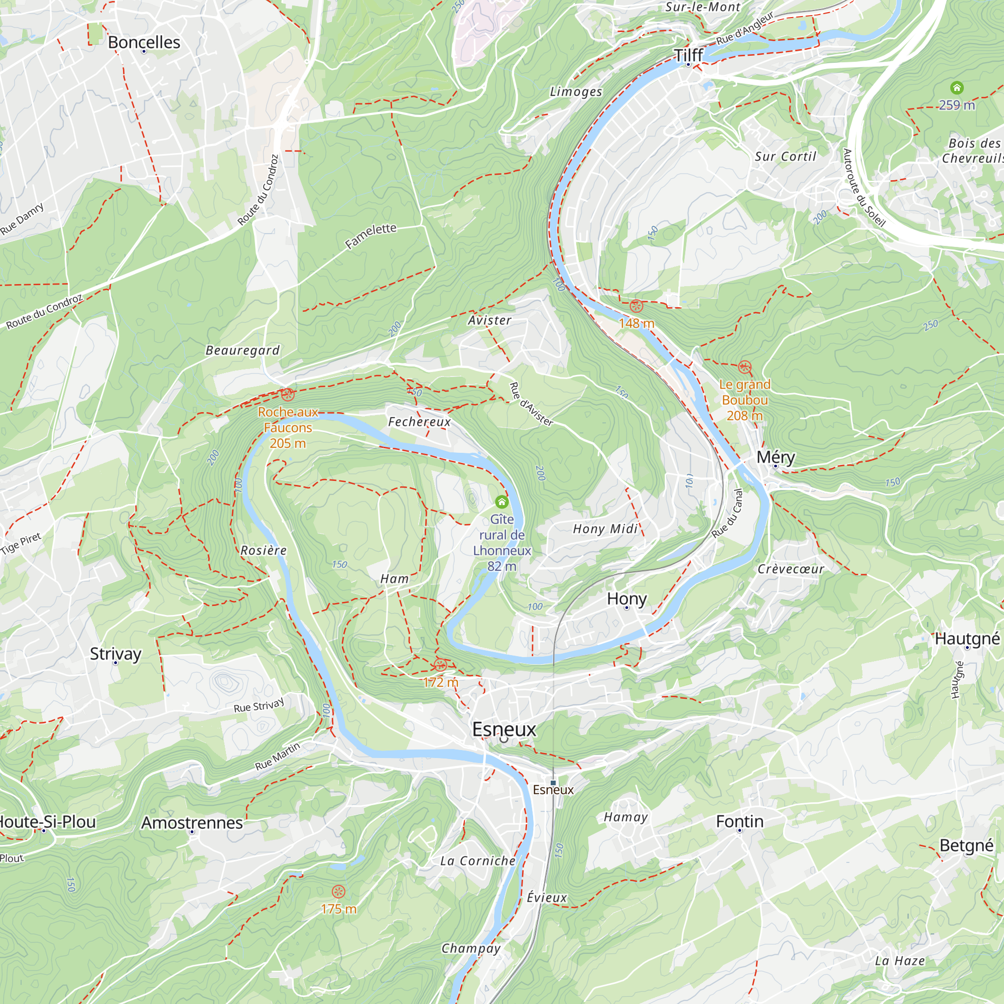 Gîte rural de Lhonneux map