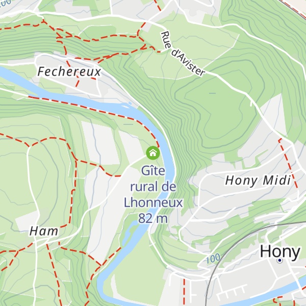 Map of Gîte rural de Lhonneux