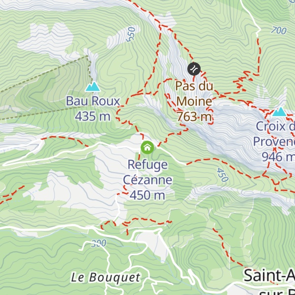 Map of Refuge Cézanne