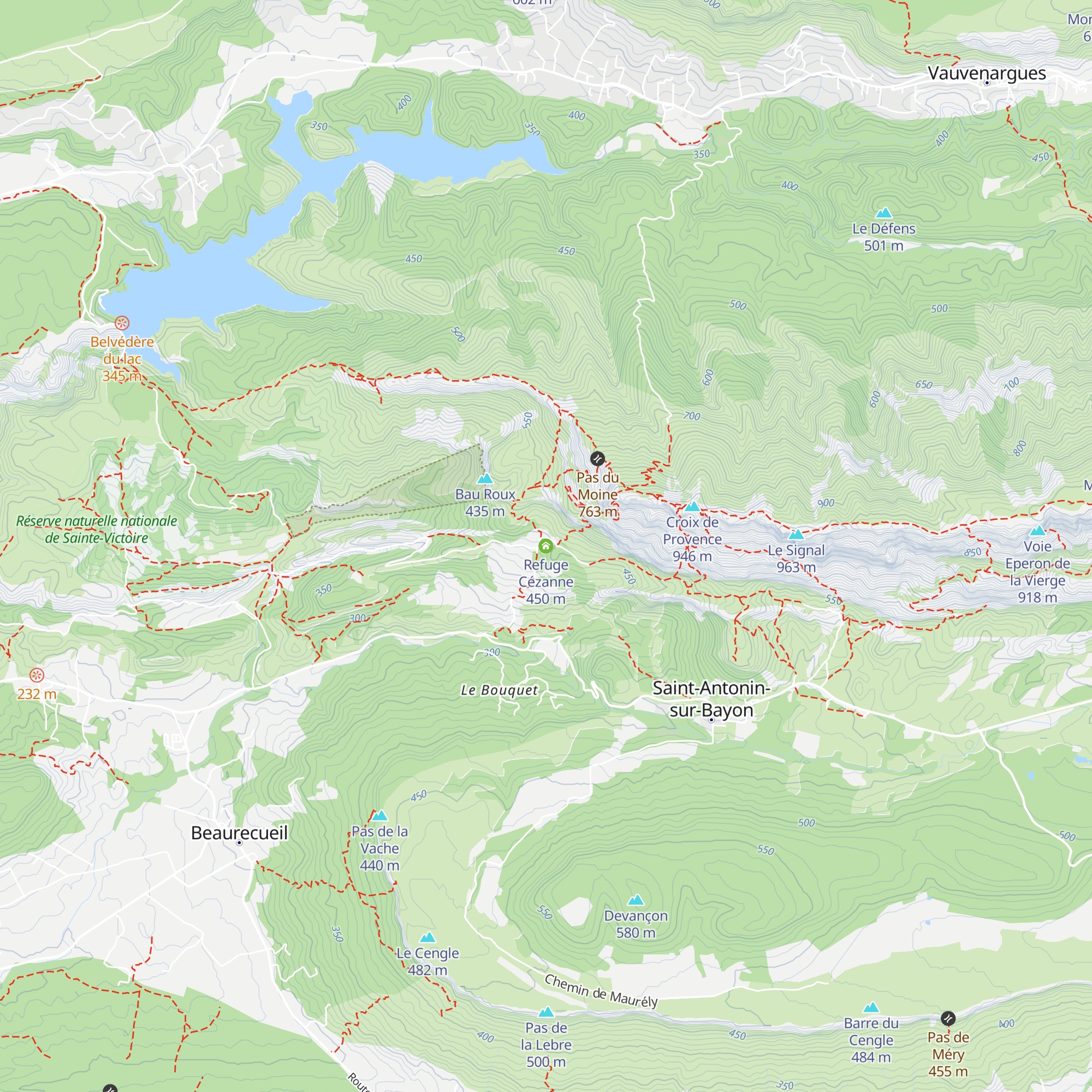 Refuge Cézanne map