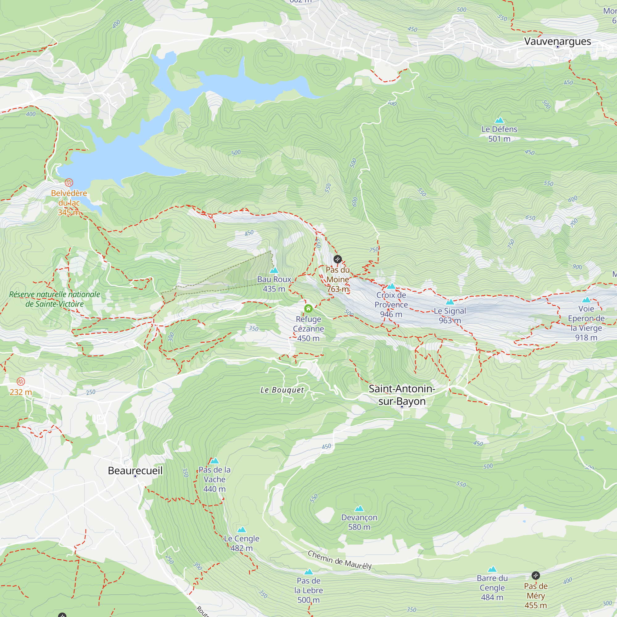 Refuge Cézanne map