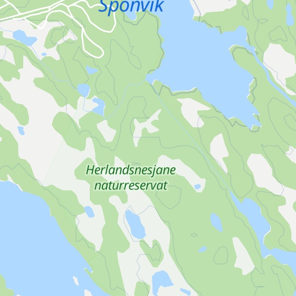 Map of Herlandsnesjane naturreservat