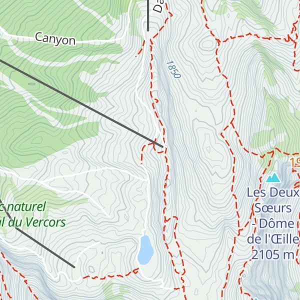 Map of Refuge des Crêtes