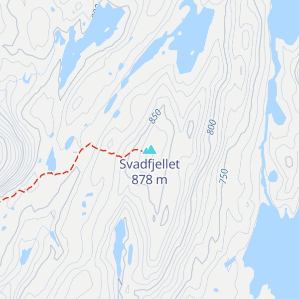 Map of Svadfjellet