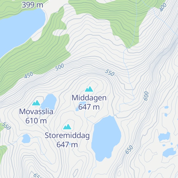 Map of Middagen
