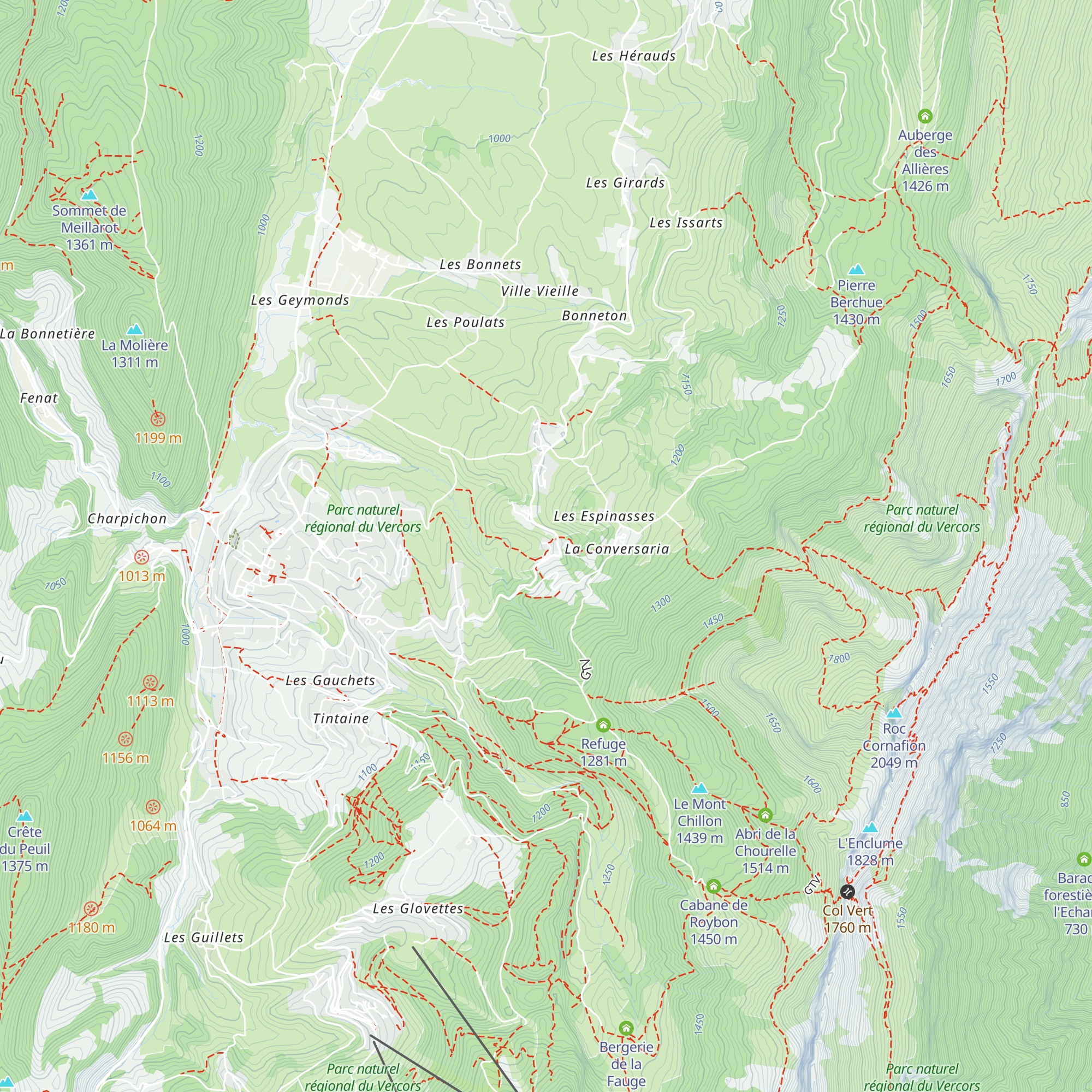 Gîte d'étape l'Essendole map