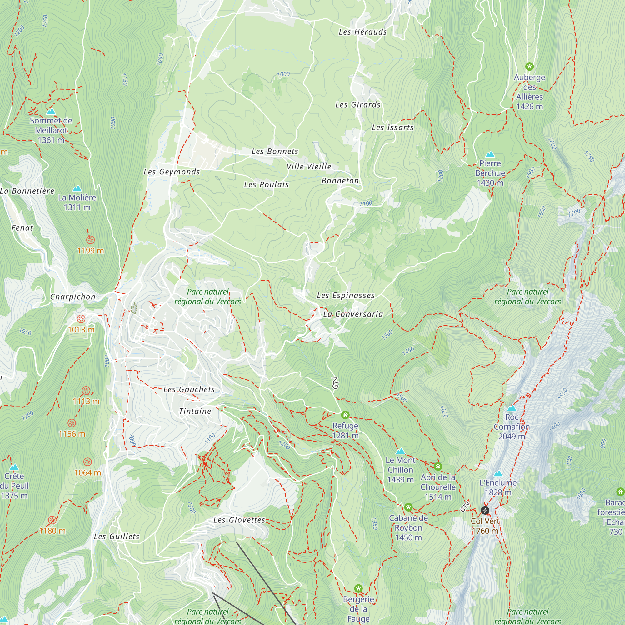 Gîte d'étape l'Essendole map