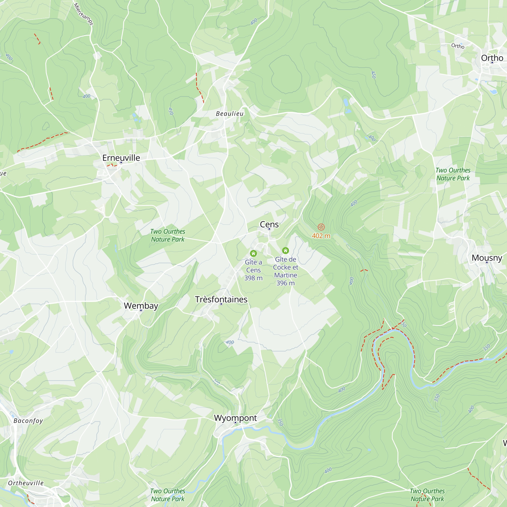 Gîte a Cens map