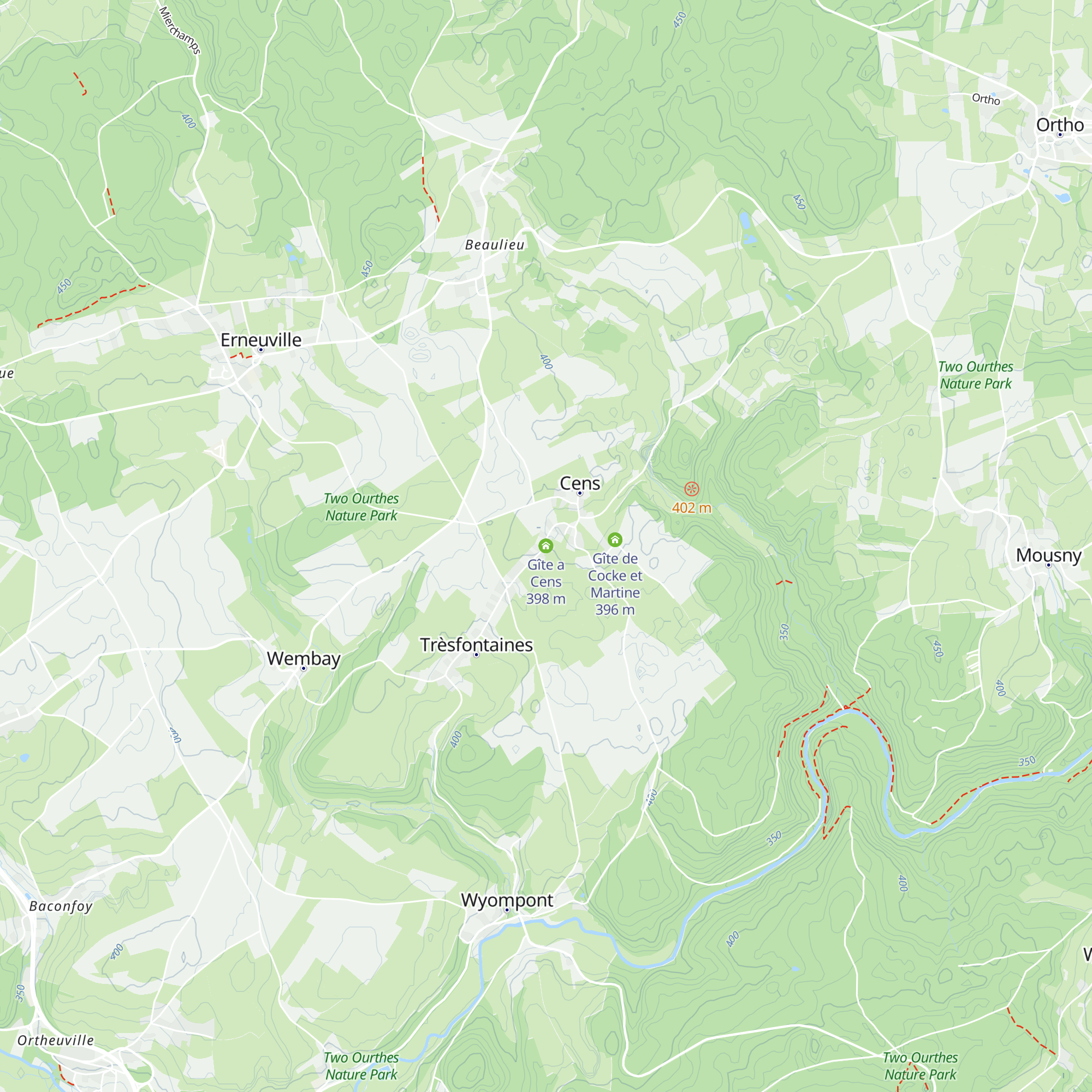 Gîte a Cens map
