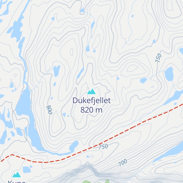 Map of Dukefjellet