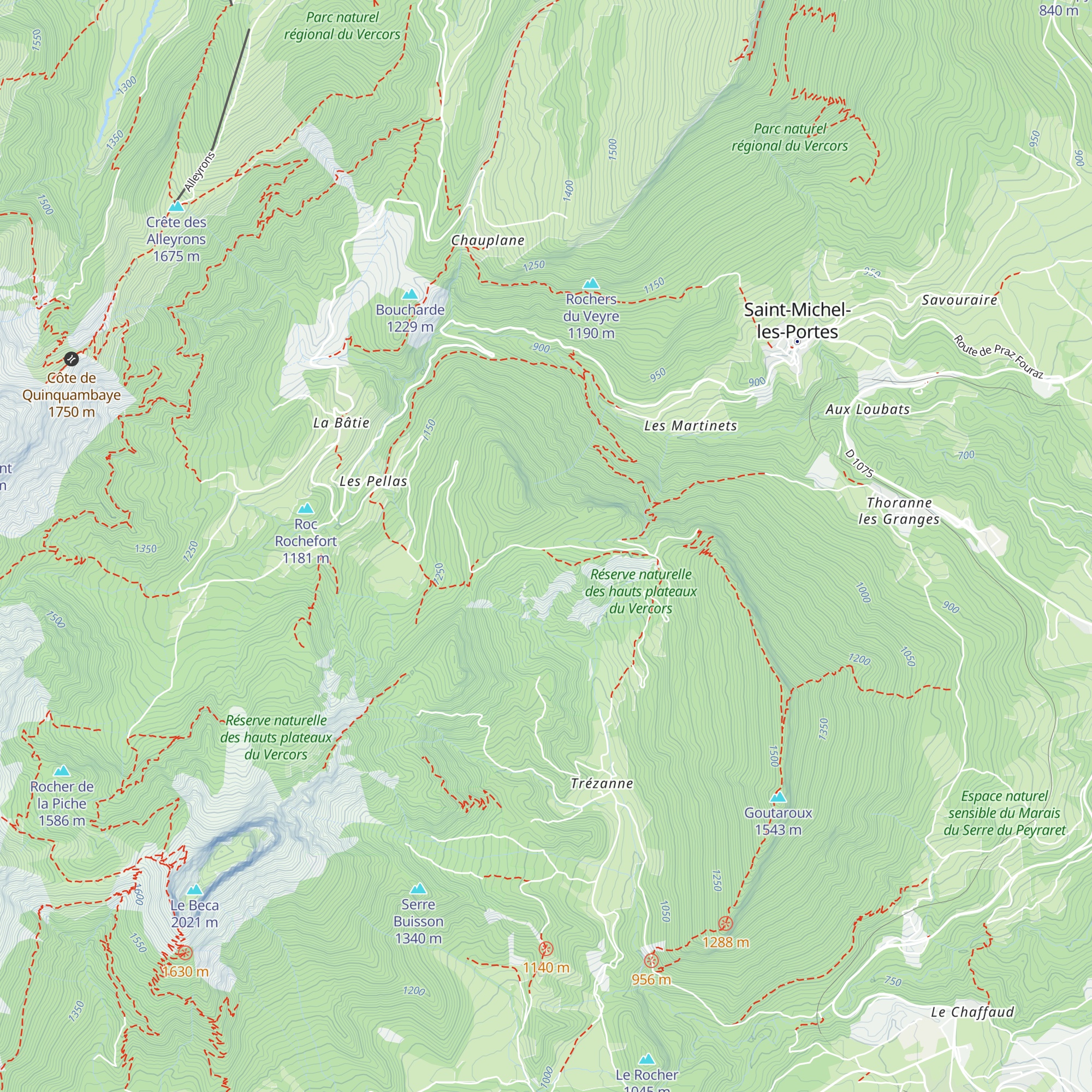 Cabane des Charbonniers map