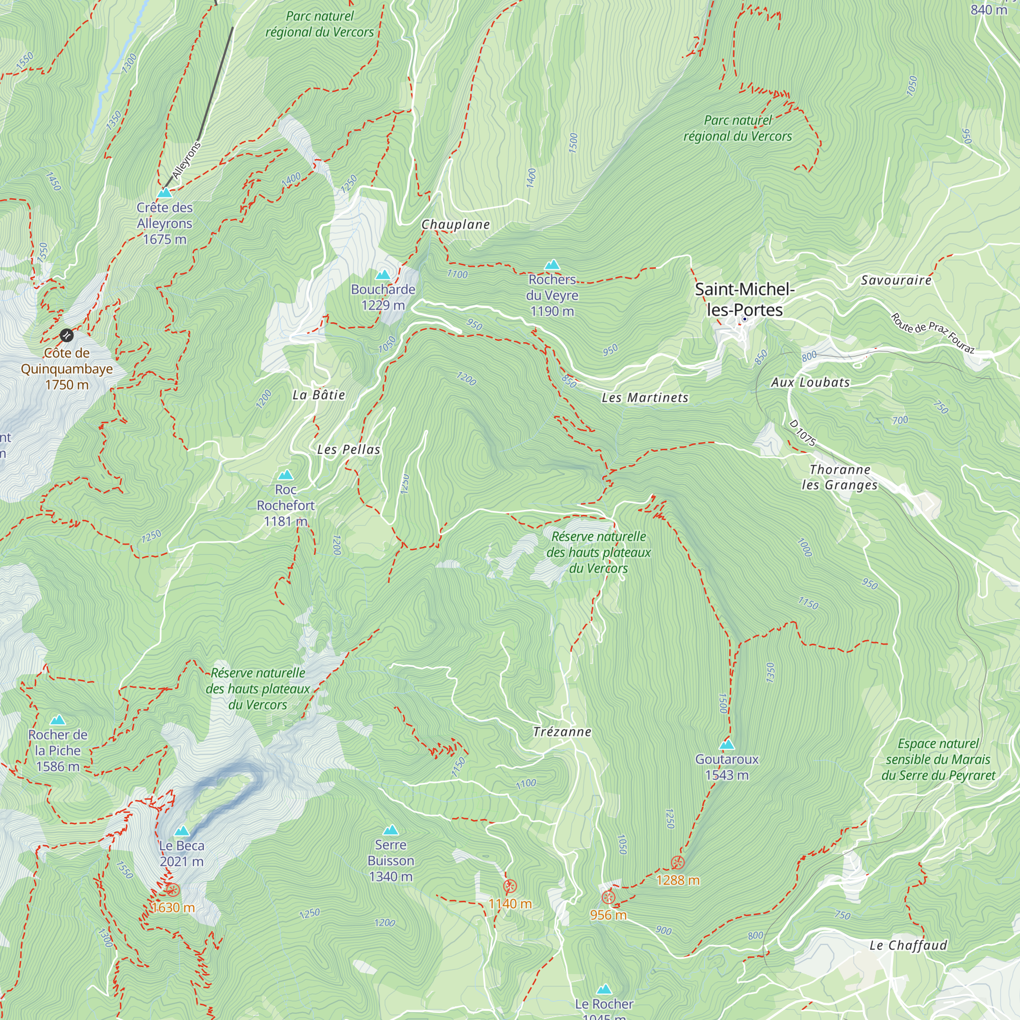 Cabane des Charbonniers map
