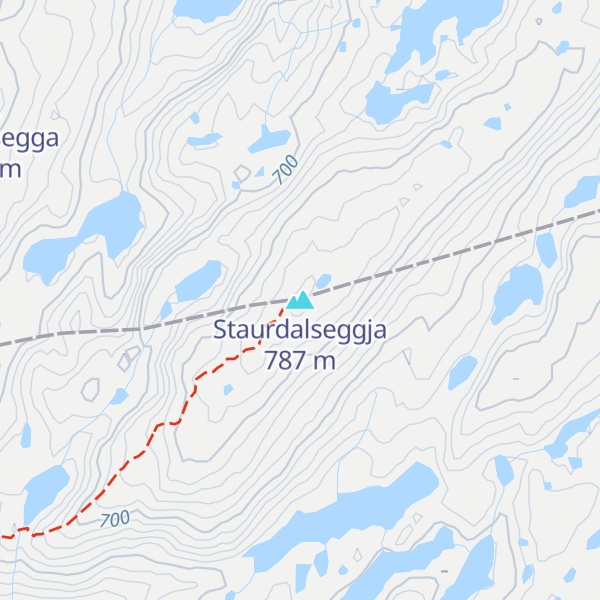 Map of Staurdalseggja