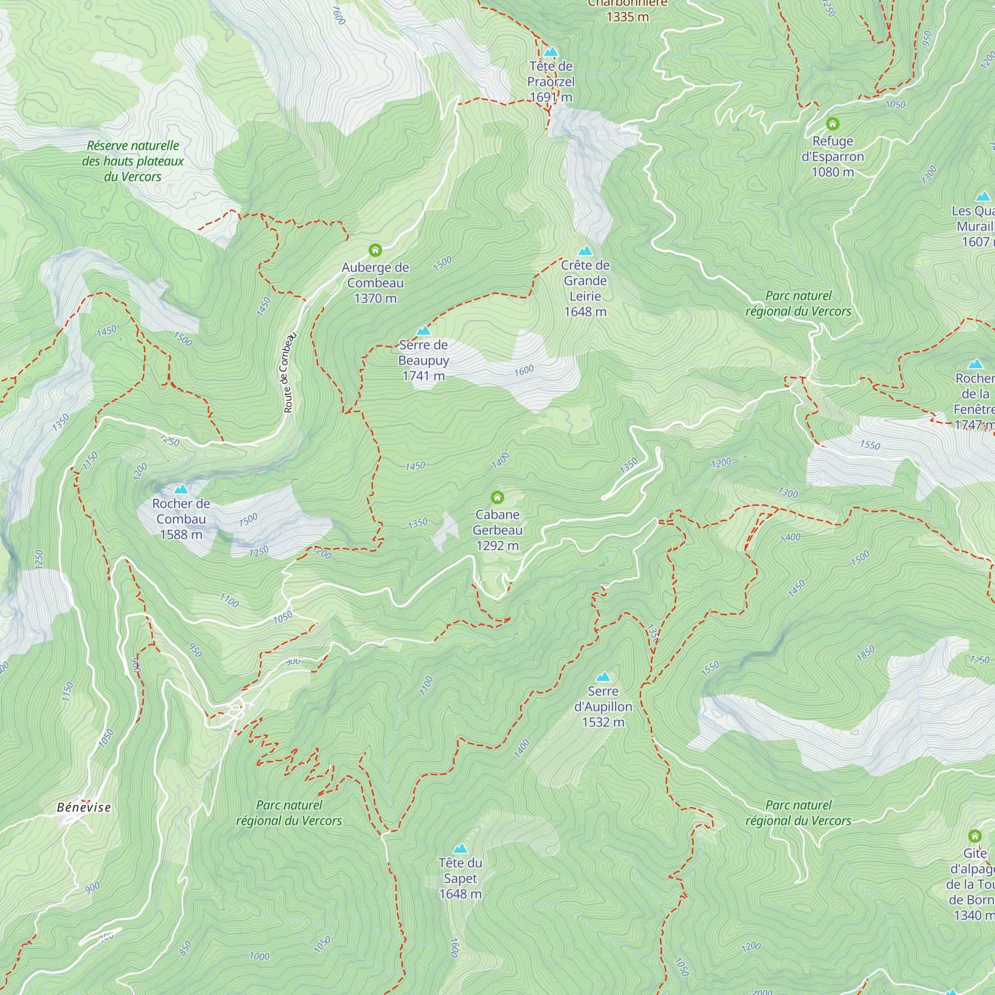 Cabane Gerbeau map