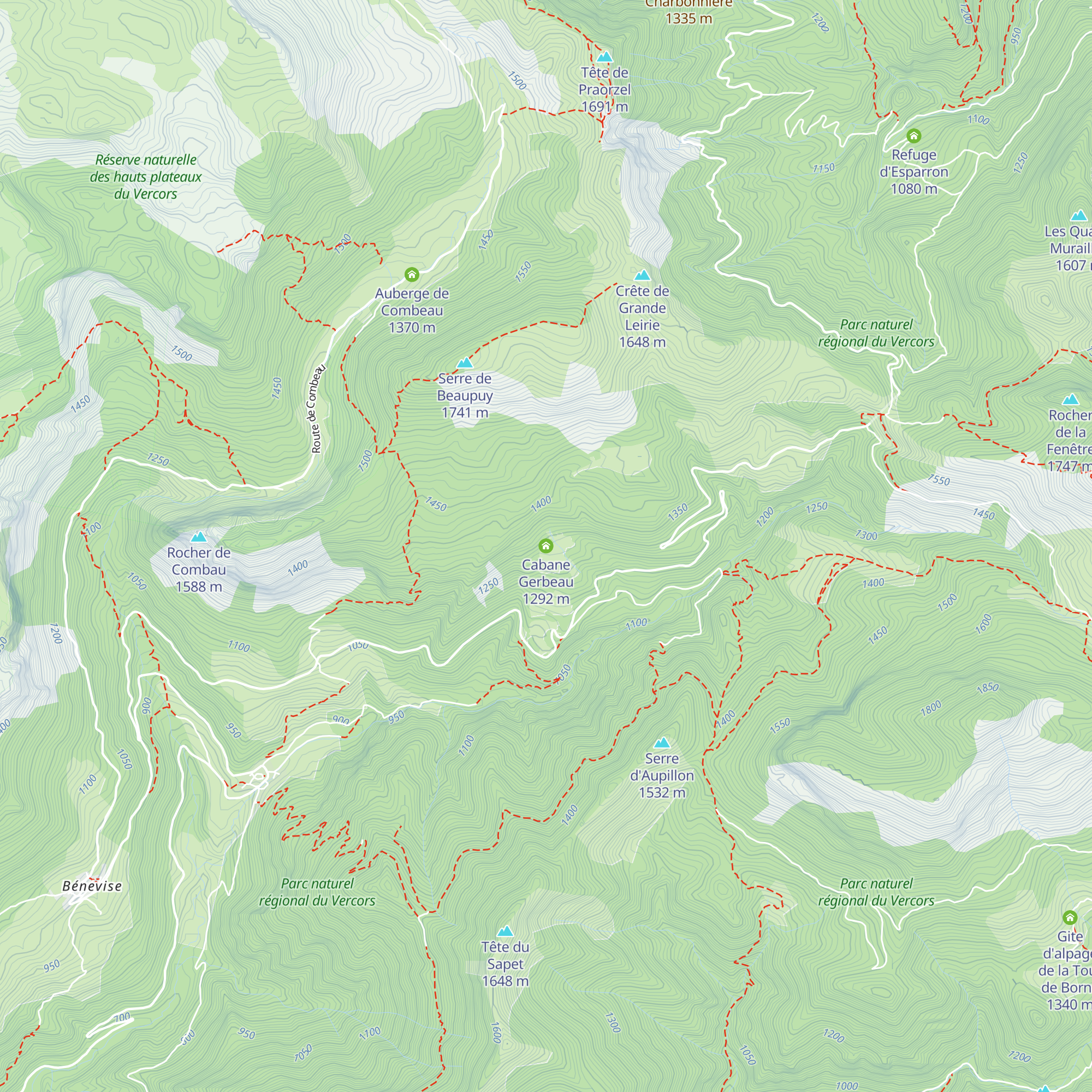 Cabane Gerbeau map