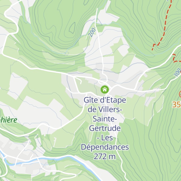 Map of Gîte d'Etape de Villers-Sainte-Gertrude - Le Strya