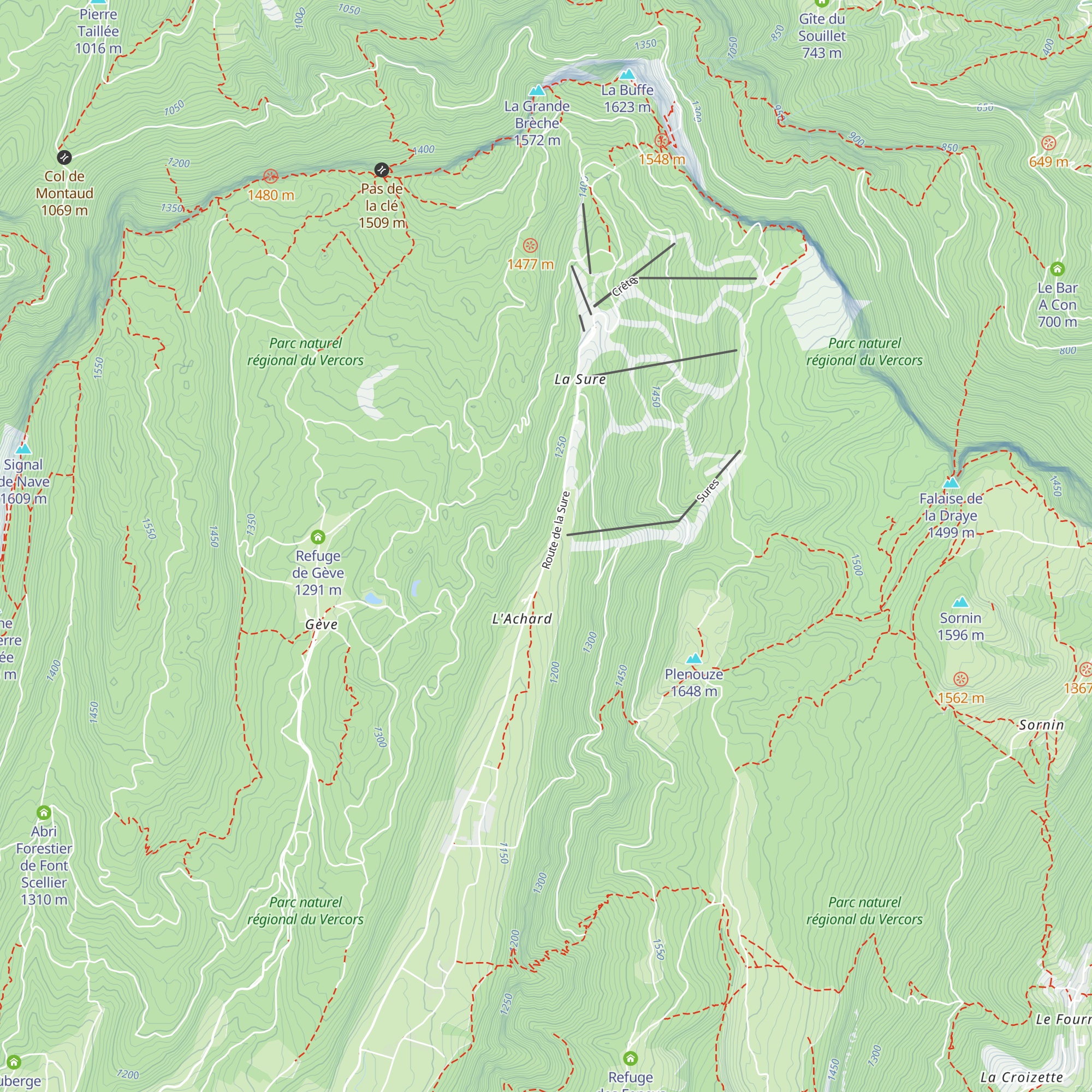 Gite les 4 temps map