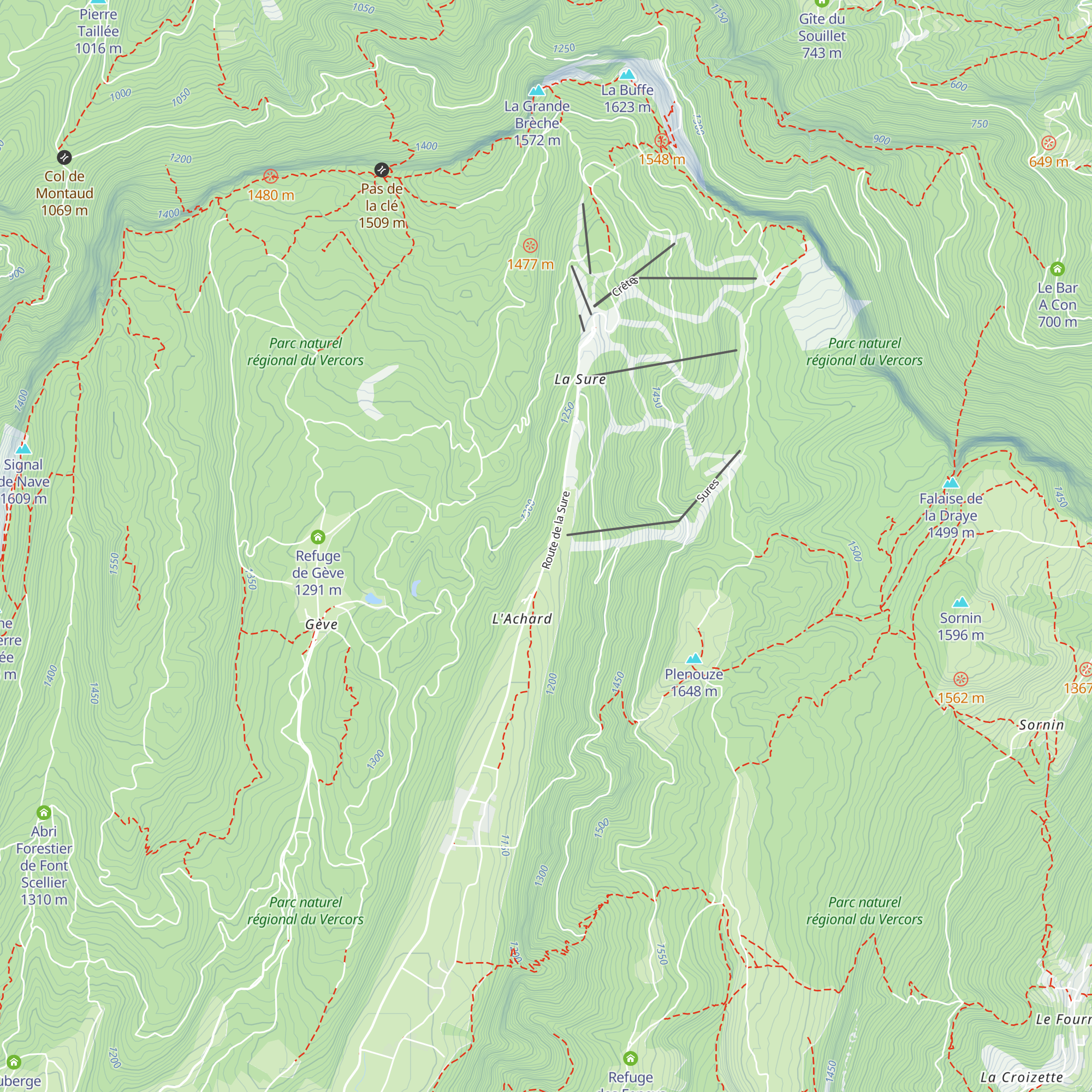 Gite les 4 temps map