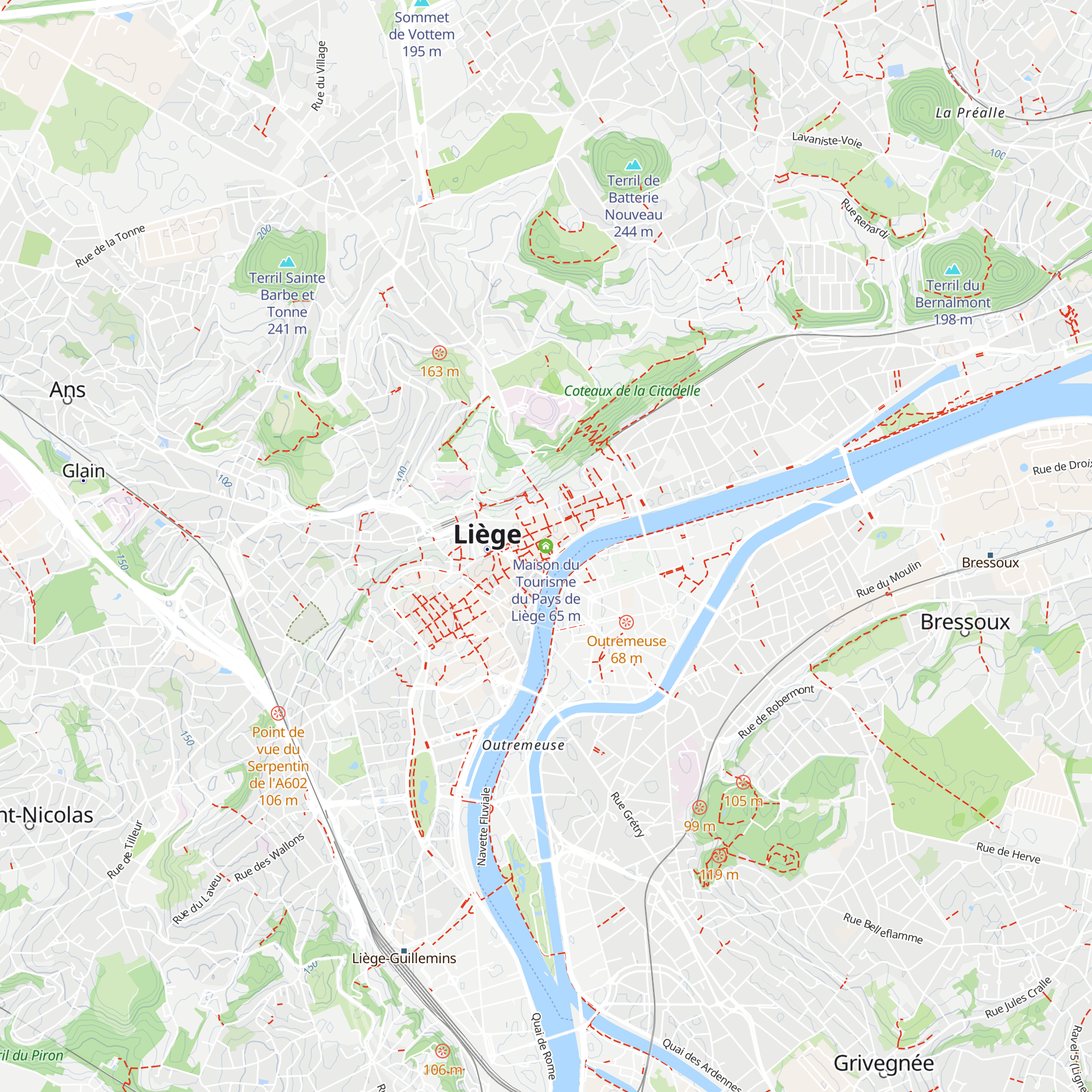 Maison du Tourisme du Pays de Liège map