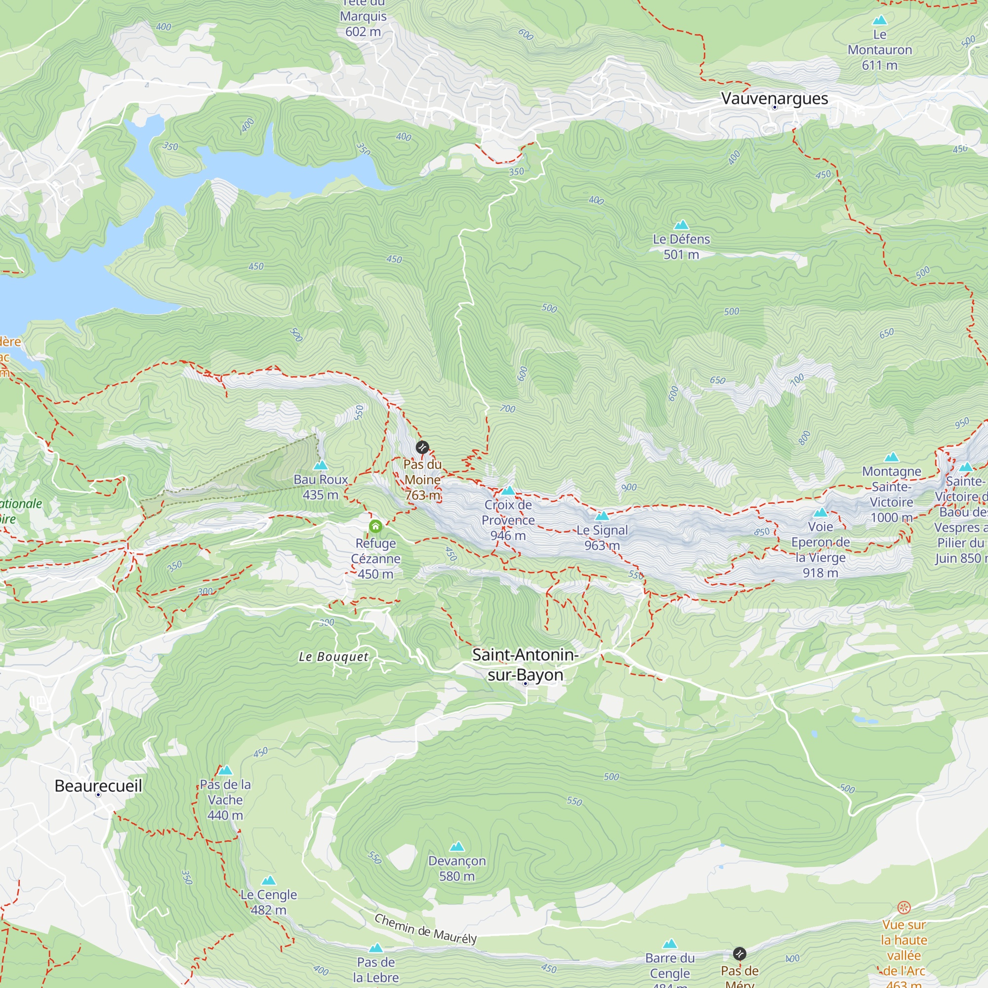 Vigie Sainte-Victoire map